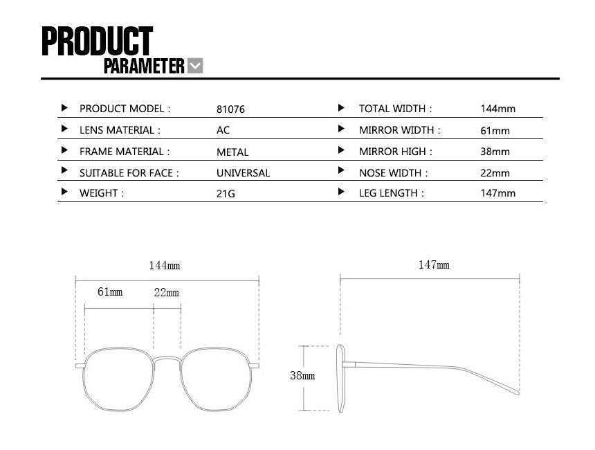 Frameless Metal Sunglasses