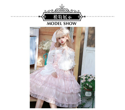 Spaghetti Strap Bow Two Tone Lolita A-Line Dress