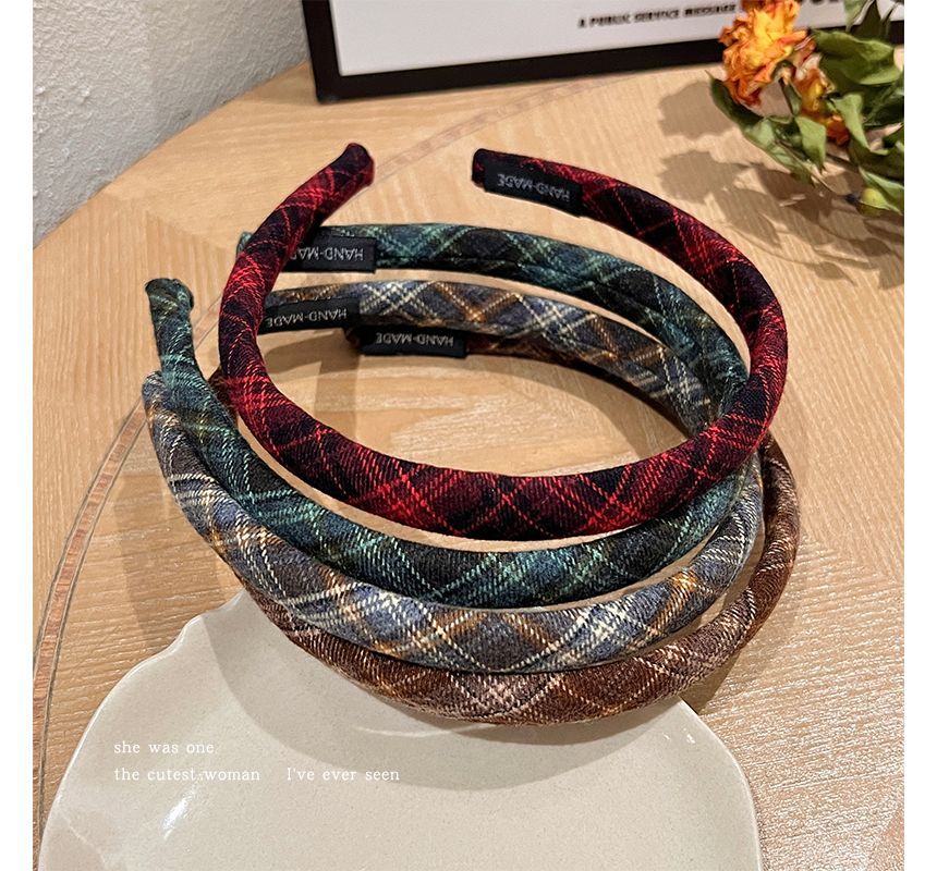 Plaid Fabric Headband