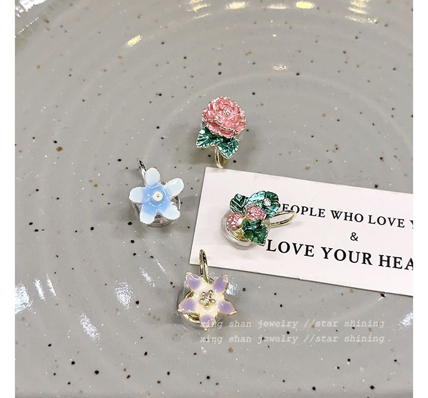 Alloy Earring 4: Set (Various of Designs) Floral