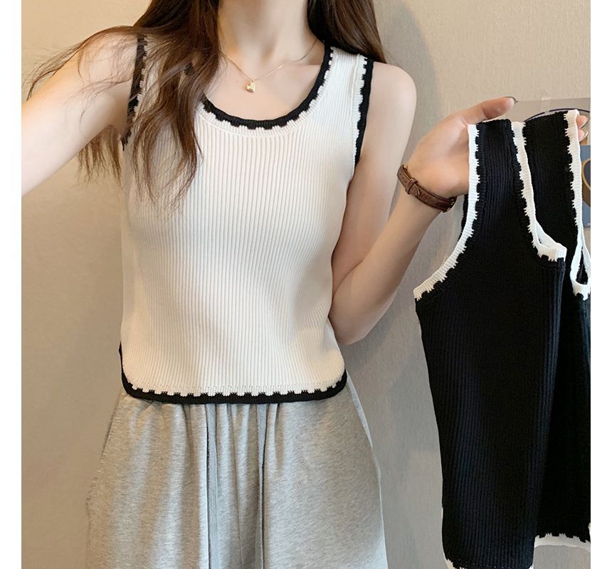 Contrast Tank Top Trim