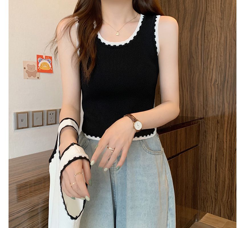 Contrast Tank Top Trim