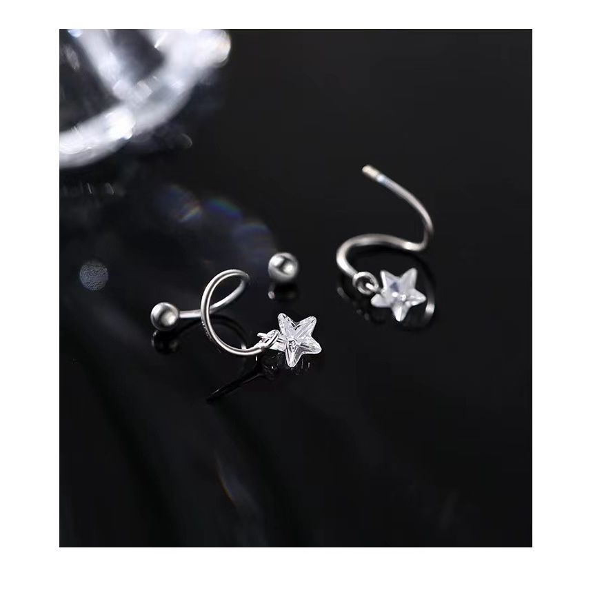 Star Spiral Alloy Stud Earring