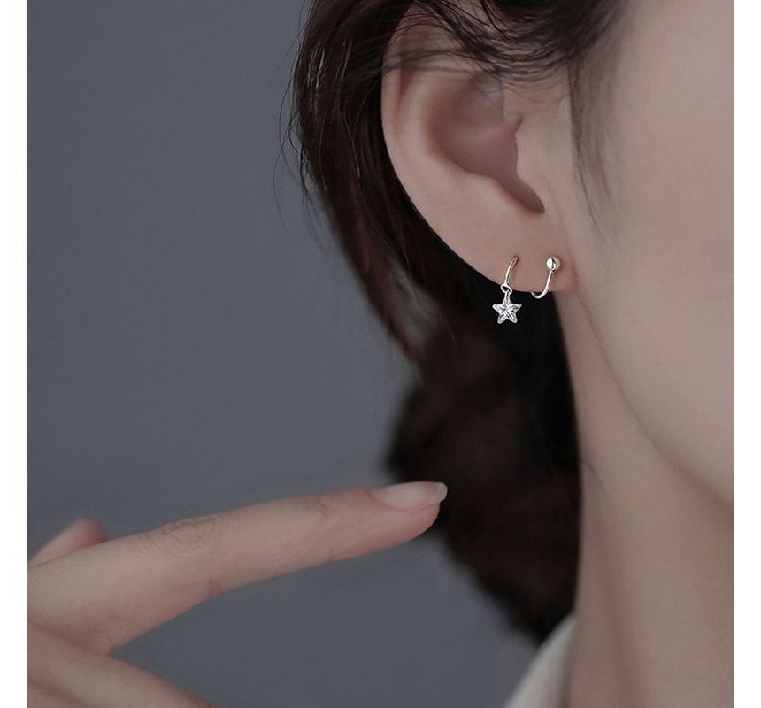 Star Spiral Drop Earring