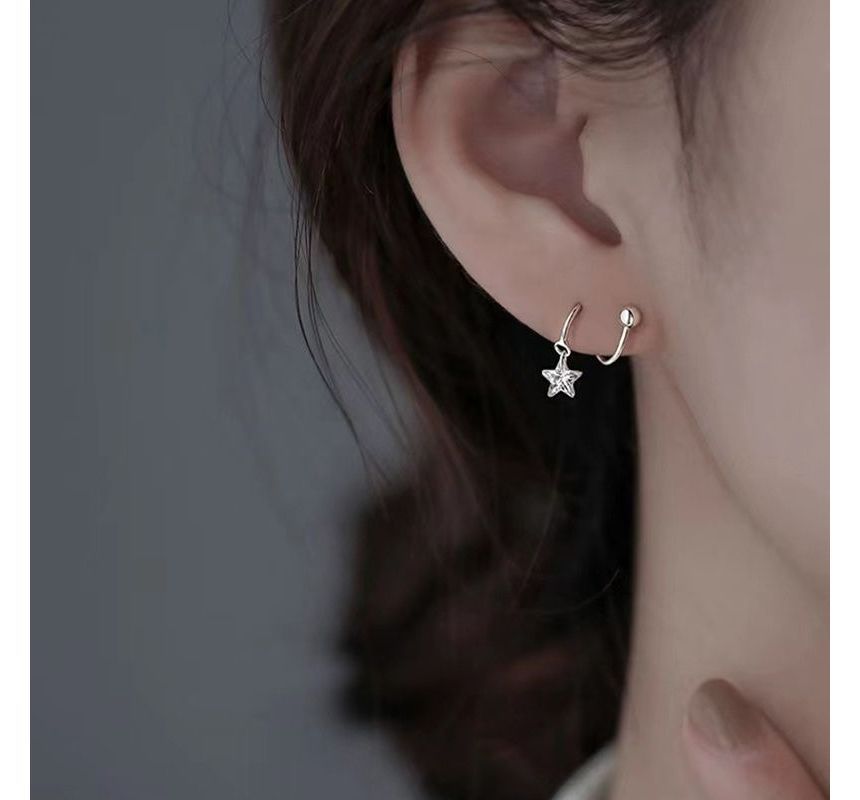 Star Spiral Drop Earring