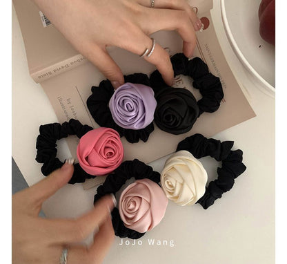 Rose Fabric Scrunchie