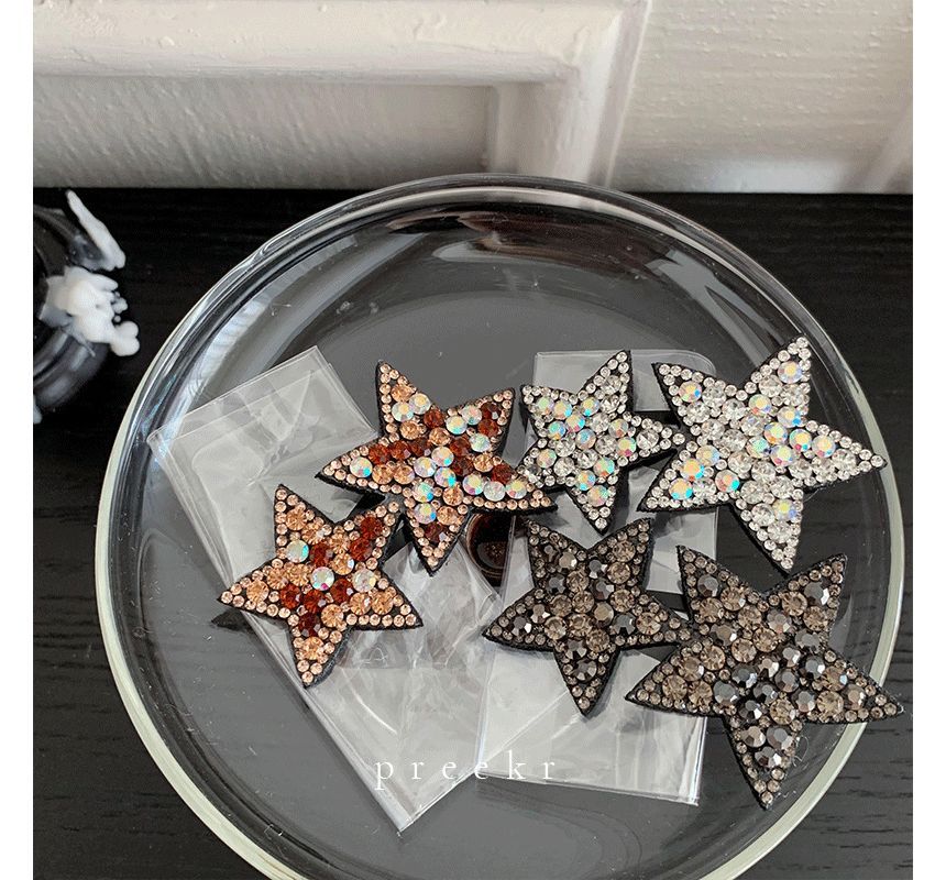 Star Rhinestone Alloy Hair Clip