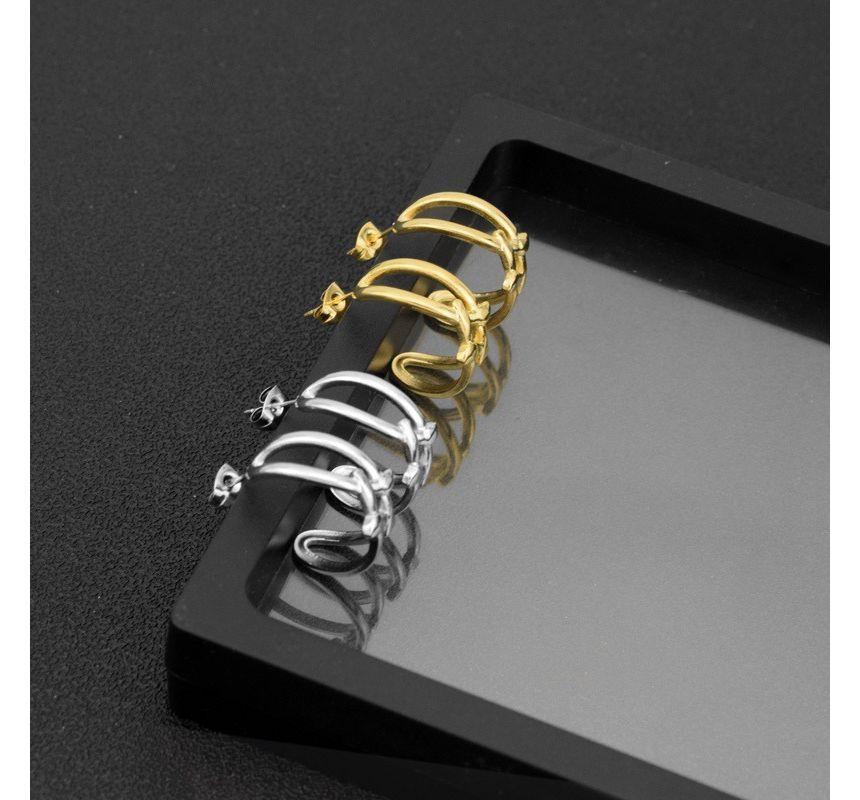 Layered Open Hoop Earring