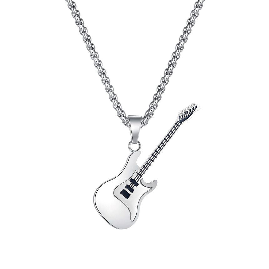 Guitar Stainless Steel Pendant / Necklace / Set (Various Designs)