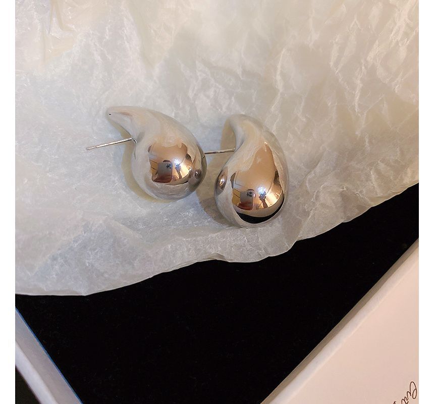 Stud Ear Waterdrop Necklace /