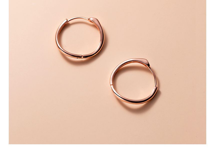 Polished Sterling Silver Hoop Earring