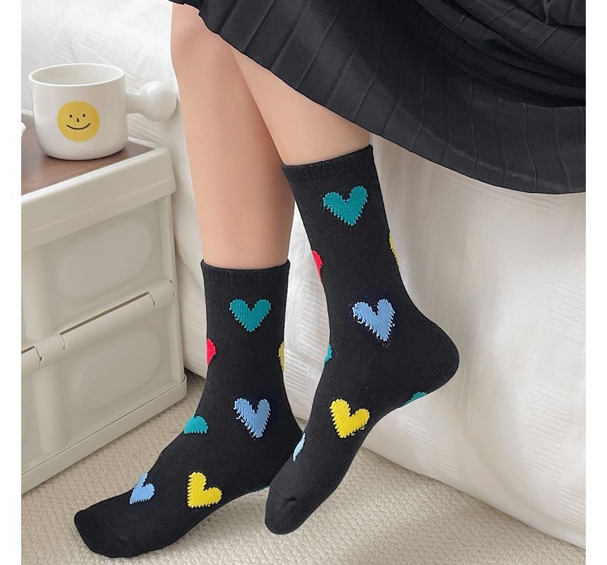 Heart Print Socks