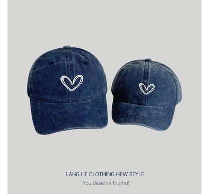 Heart Embroidery Cap