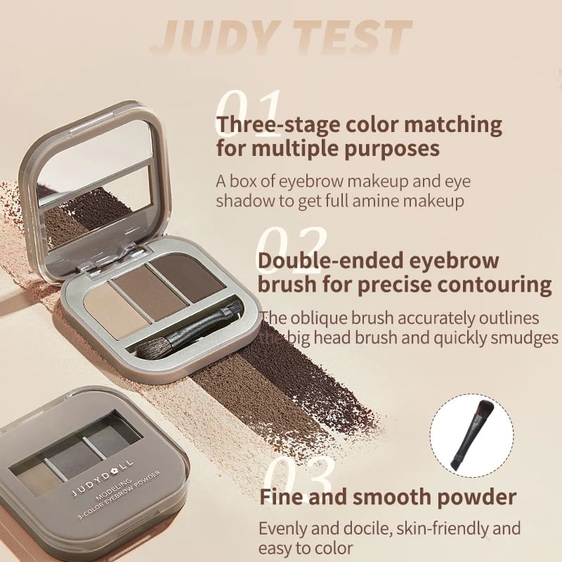 3 Shade Eyebrow Powder