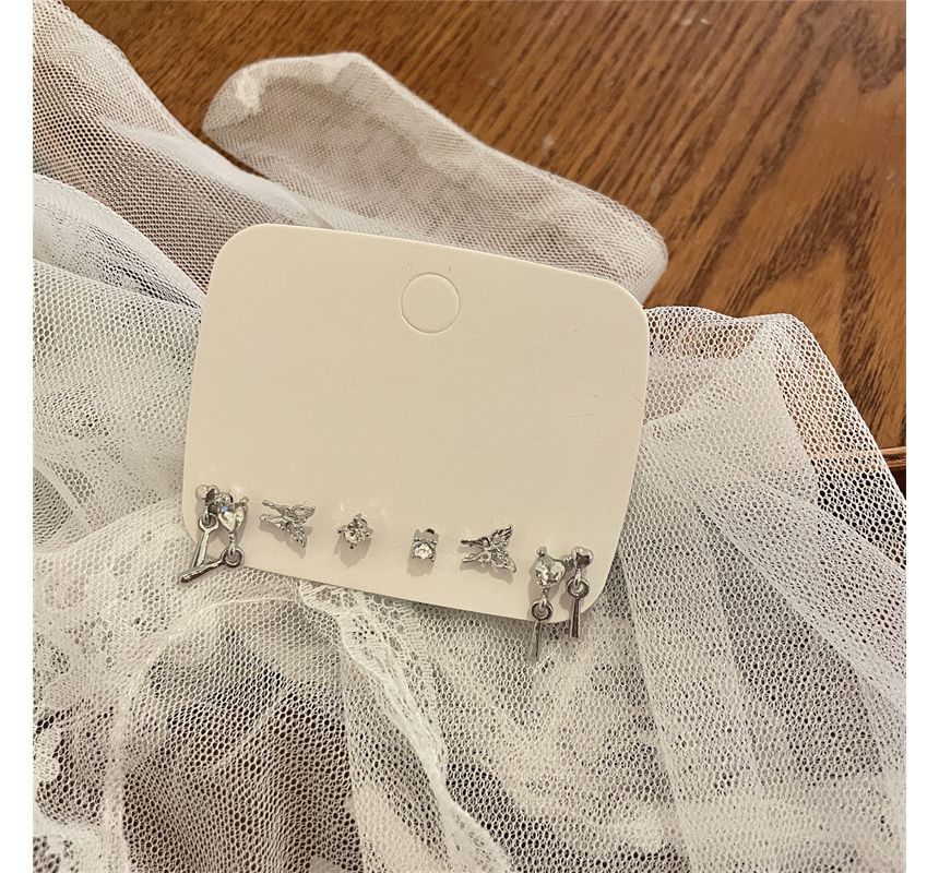 6: Ear Rhinestone Set of Stud