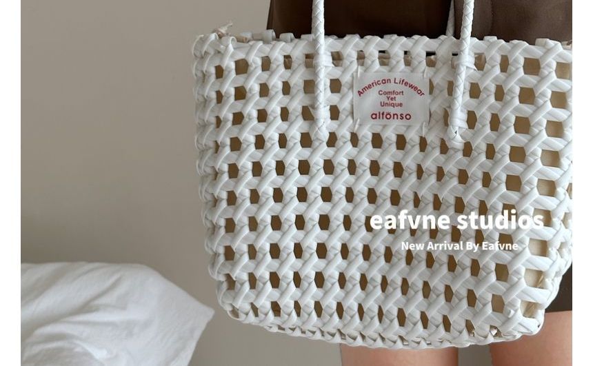 Gloves Fingerless Applique Lettering Knit