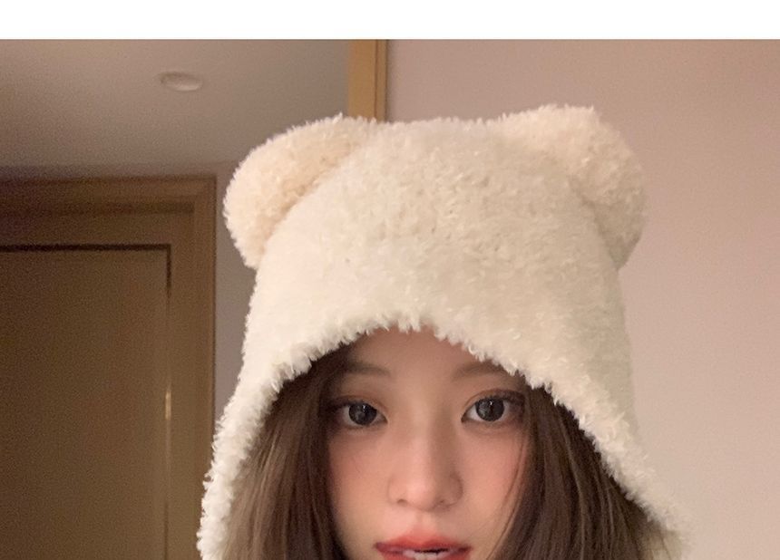 Bear Ear Knit Bonnet Hat