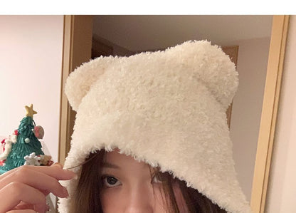 Bear Ear Knit Bonnet Hat