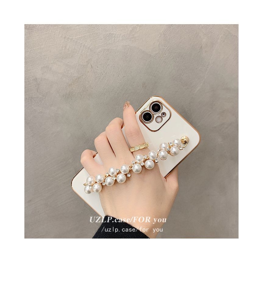 Case Phone Pearl Chain Faux