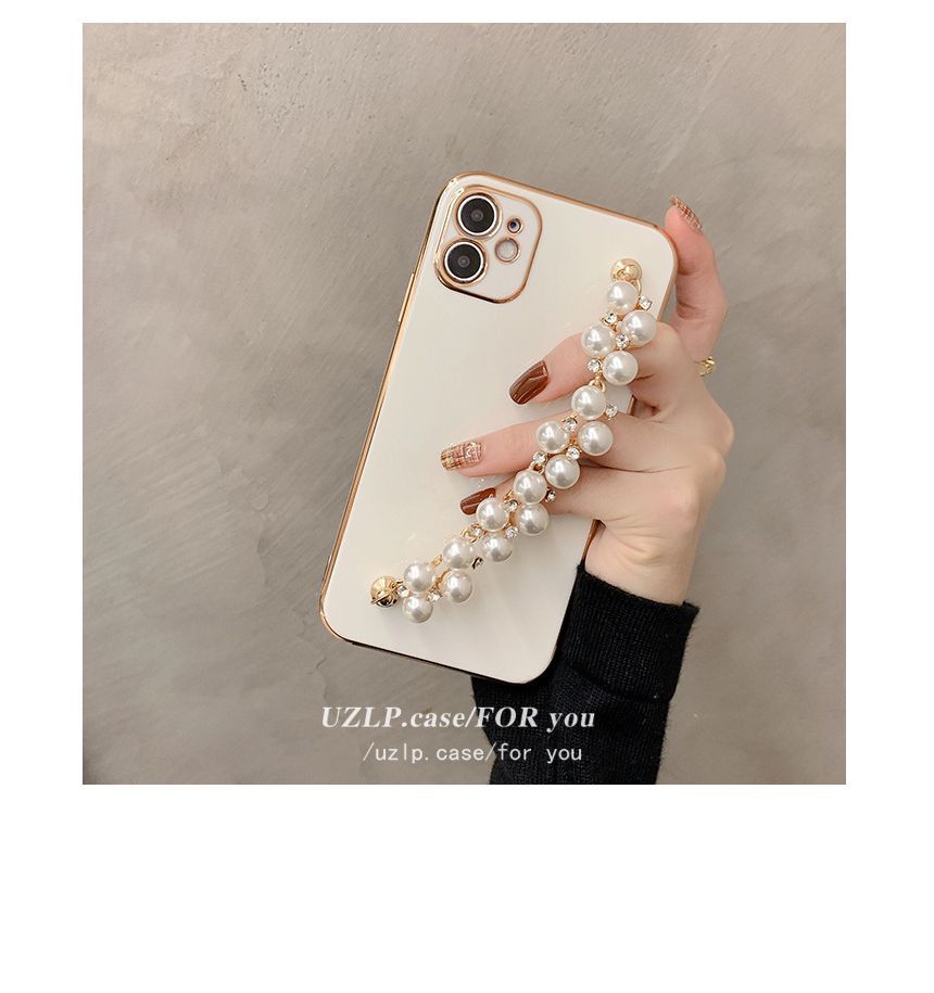 Case Phone Pearl Chain Faux