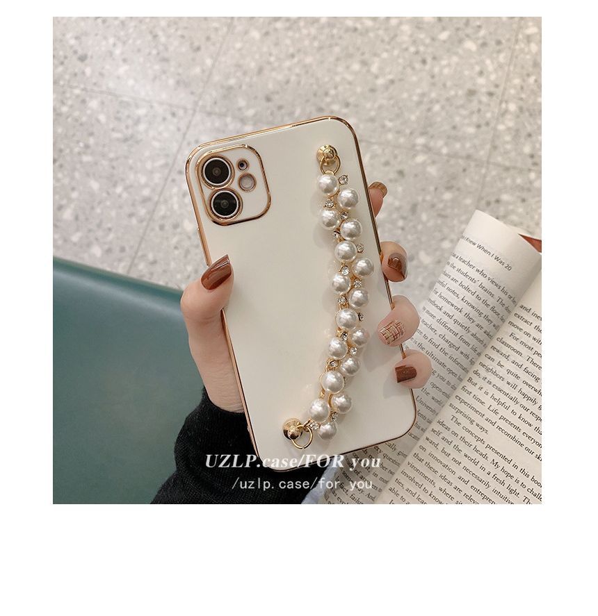 Case Phone Pearl Chain Faux