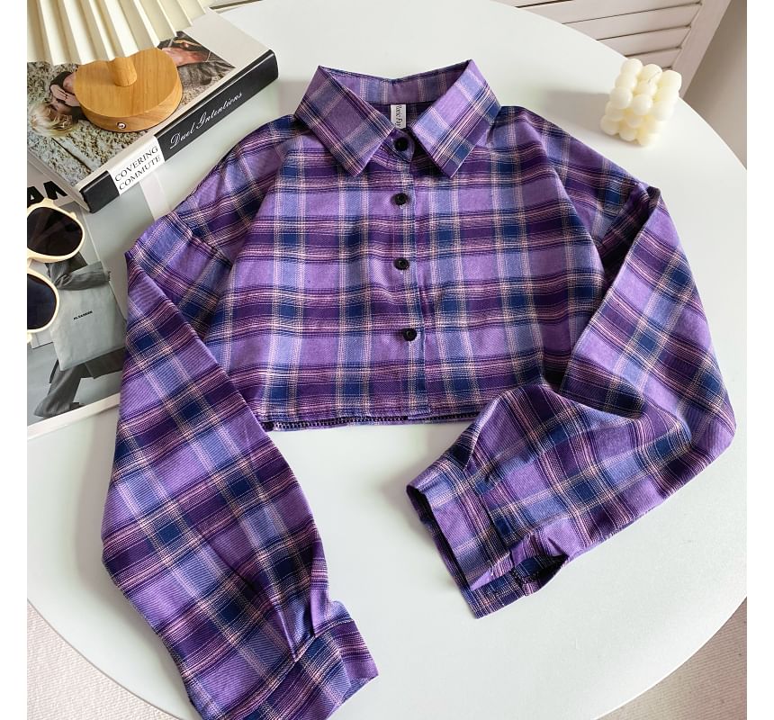 Plaid Button-Up Shirt