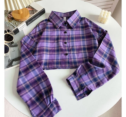 Plaid Button-Up Shirt