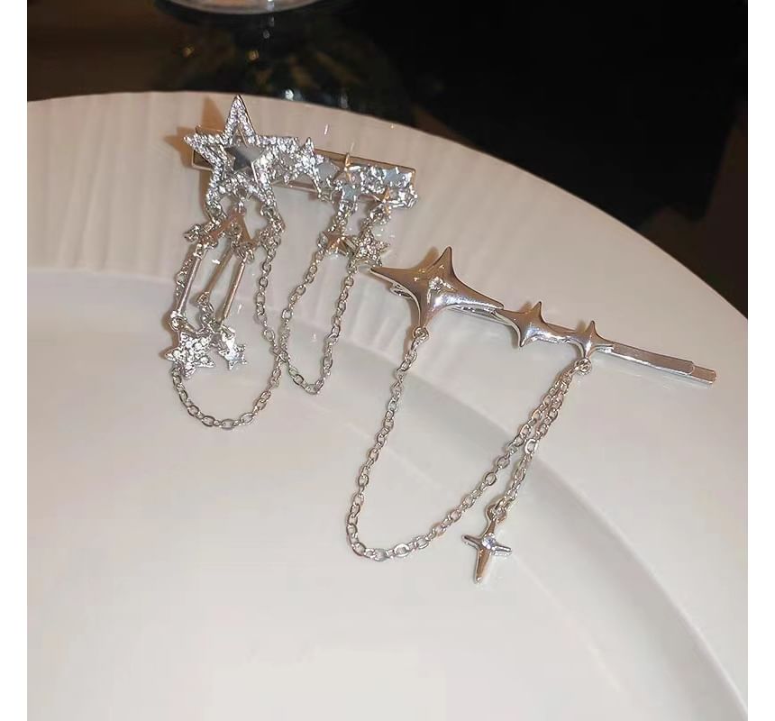 Hair Chain / Star Pin Clip Alloy