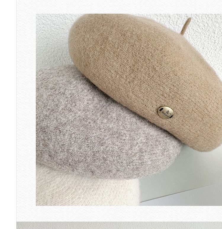 Plain Wool Beret Hat