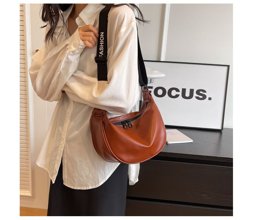 Faux Leather Crossbody Bag