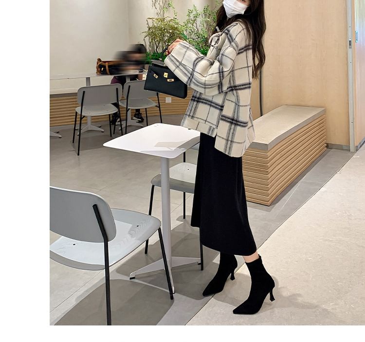 Pointed Heel Kitten Boots