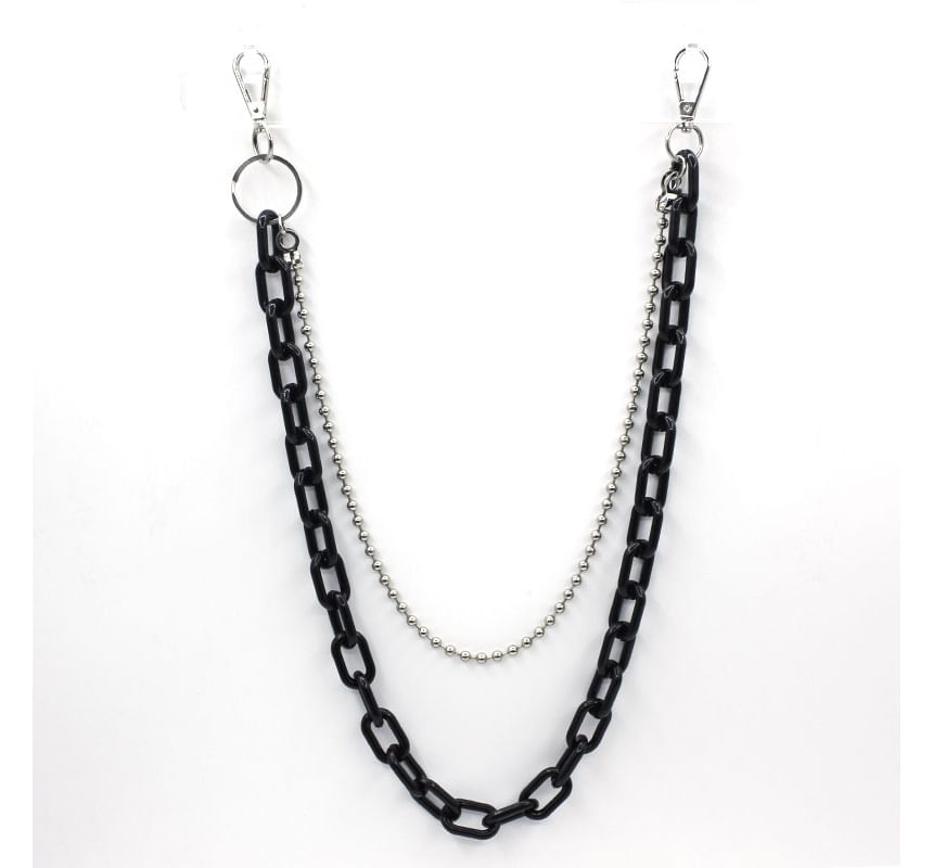 Acrylic Alloy Layered Jeans Waist Chain