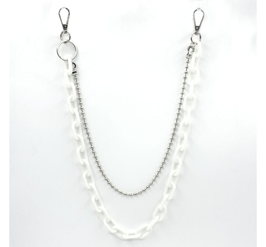 Acrylic Alloy Layered Jeans Waist Chain