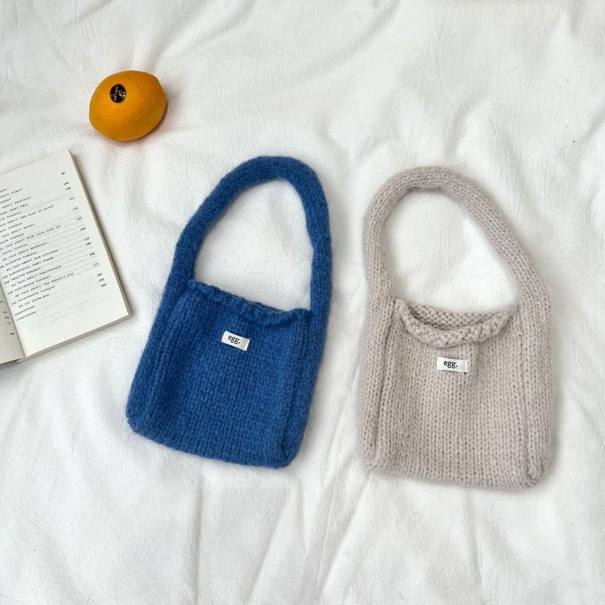 Bag Shoulder Applique Knit Label Plain