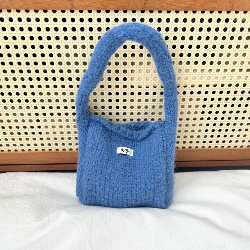 Bag Shoulder Applique Knit Label Plain