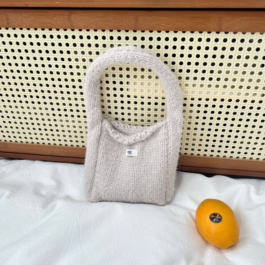 Bag Shoulder Applique Knit Label Plain