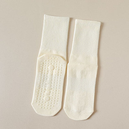 Plain Ribbed Anti-Slip Socks