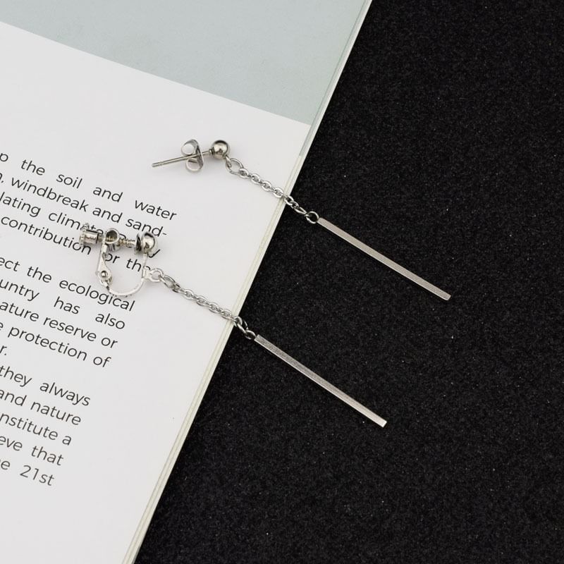 Bar Dangle Earring / Clip-On Earring