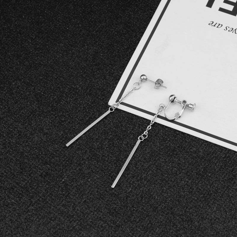 Bar Dangle Earring / Clip-On Earring