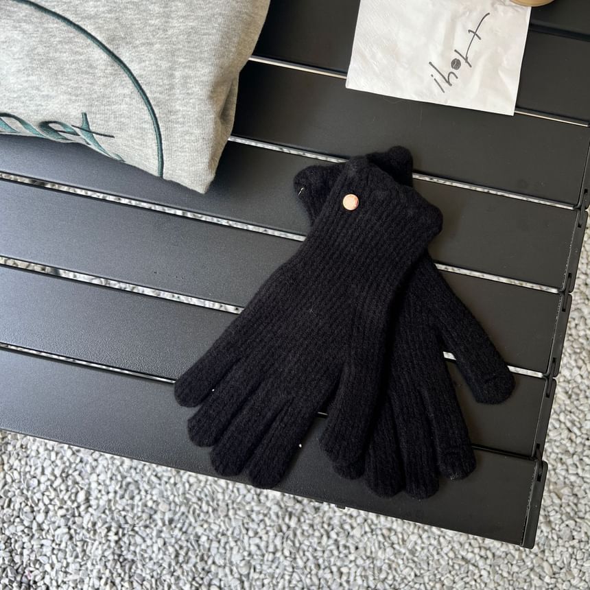 Gloves Plain Knit