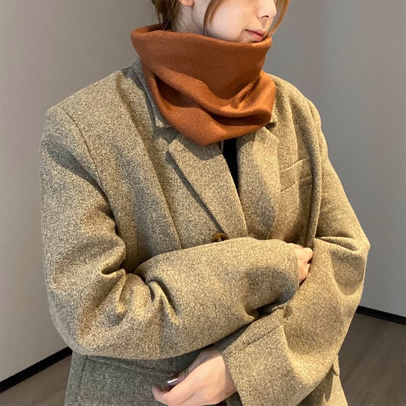 Plain Multi-Way Knit Scarf / Beanie