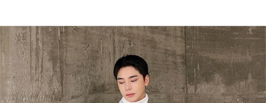 Stand Collar Tweed Contrast Trim Button-Up Jacket