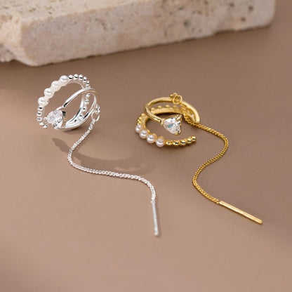 Rhinestone Swirl Ear Cuff