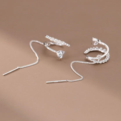 Rhinestone Swirl Ear Cuff