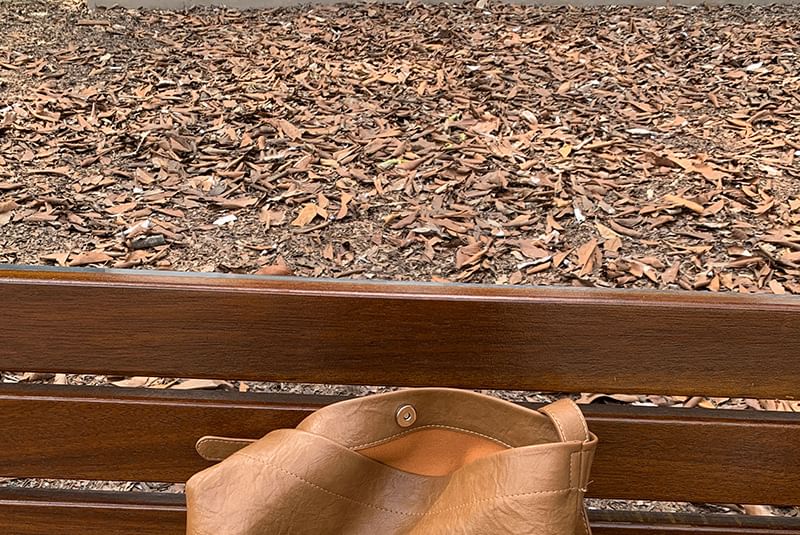 Bucket Faux Plain Leather Crossbody Bag