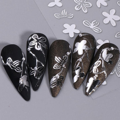 Leaf Metallic Nail Art Stickers