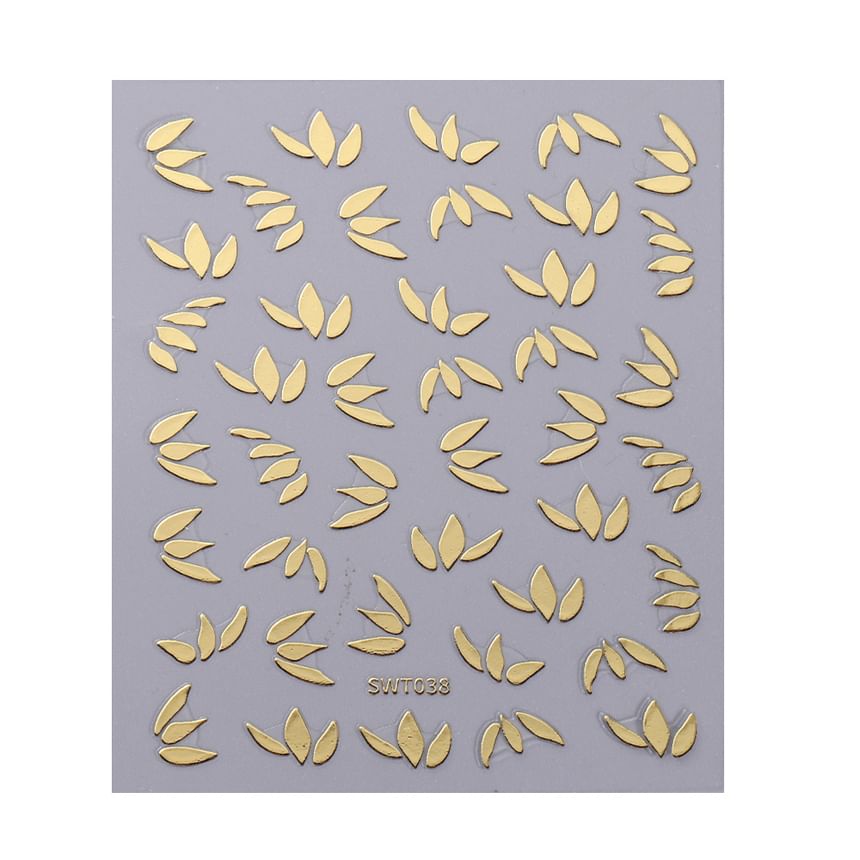 Leaf Metallic Nail Art Stickers