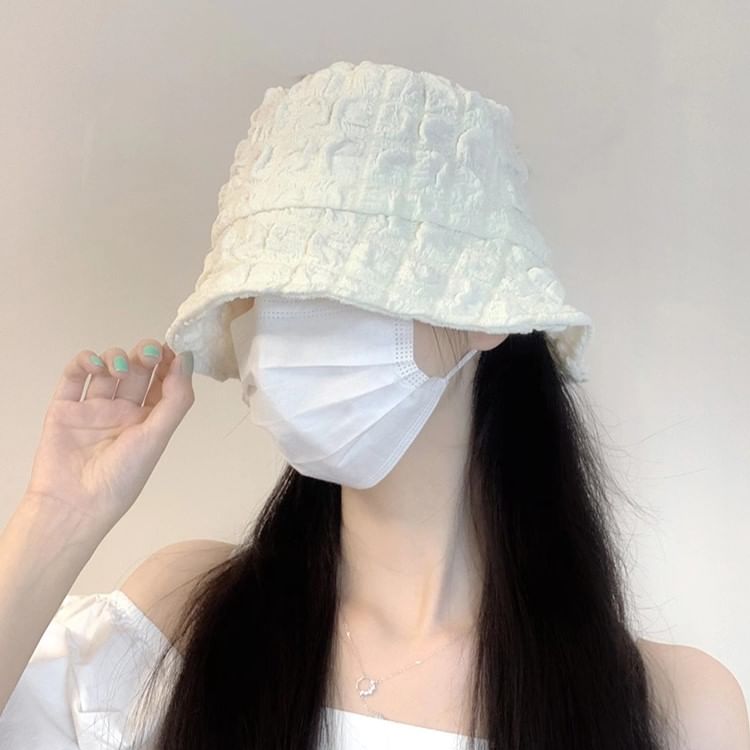 Bucket Shirred Plain Hat
