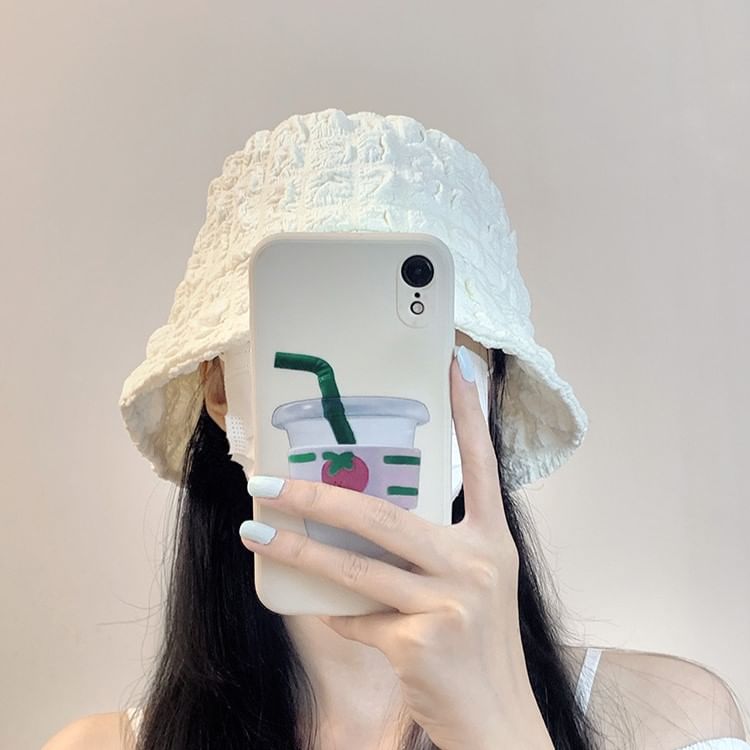 Bucket Shirred Plain Hat