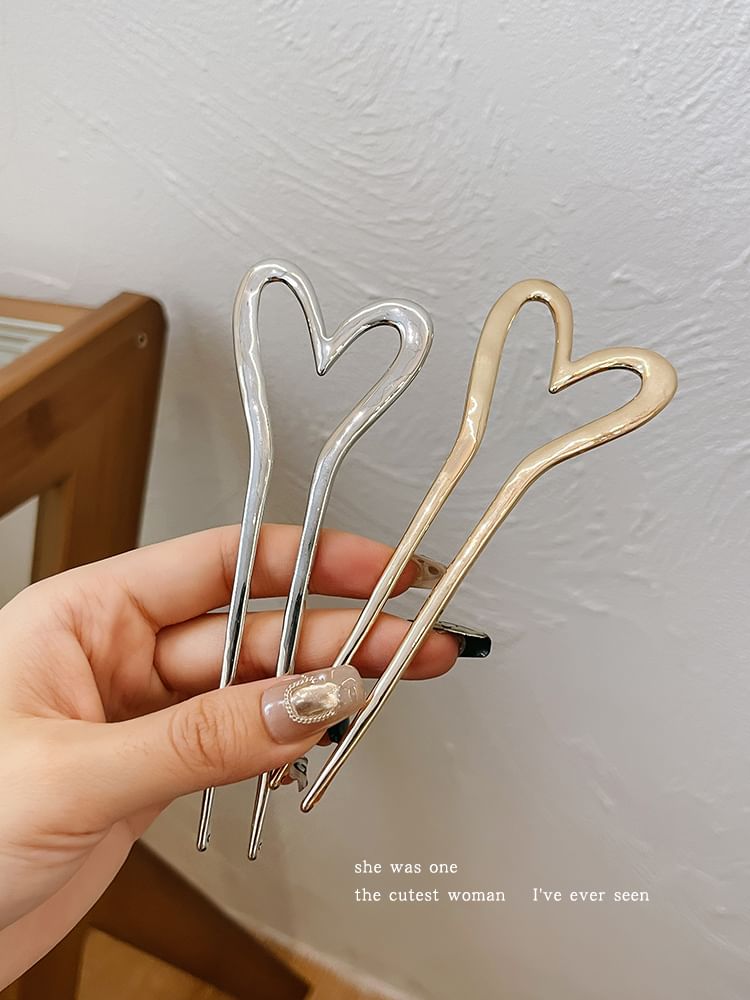 Heart Alloy Hair Stick